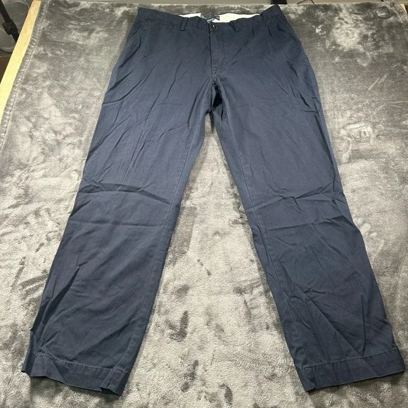 Vtg Polo Ralph Lauren Pants Suffield Flat Front Chino Mens  38x32 Blue - Picture 4 of 11